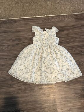 Pippa & Julie Blue Floral Ruffle Dress Size 7 Cottagecore